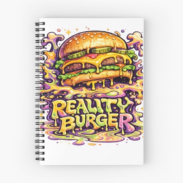 Item preview, Reality Burger: Psychedelic Trippy Neon Cheeseburger Surreal Groovy Art designed and sold by irfanshikh.