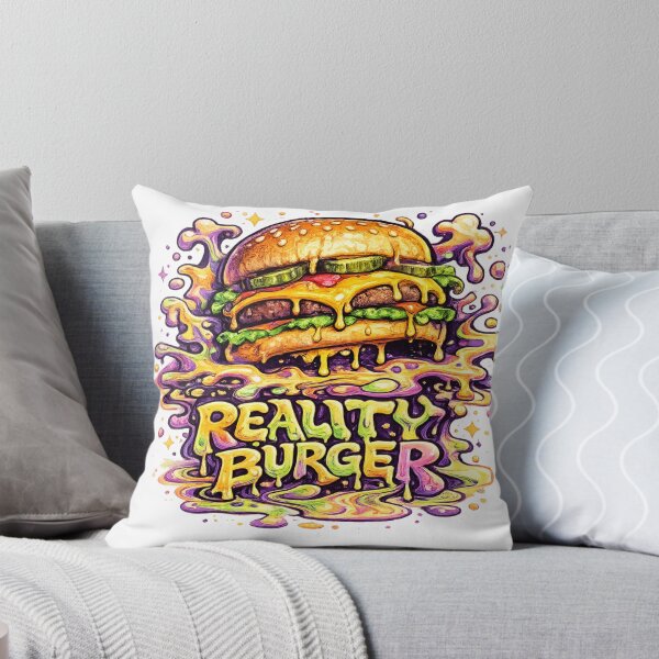 Item preview, Reality Burger: Psychedelic Trippy Neon Cheeseburger Surreal Groovy Art designed and sold by irfanshikh.