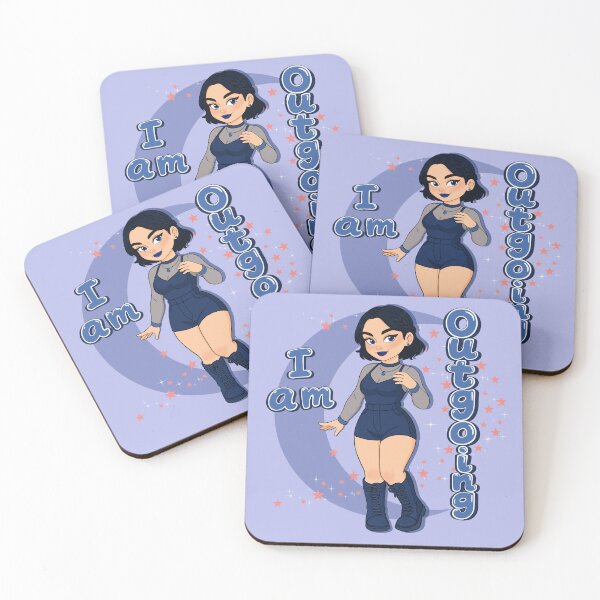 Item preview, "I Am Outgoing – Cute Gothic Girl Aesthetic Cartoon Illustration" designed and sold by IMYNO.
