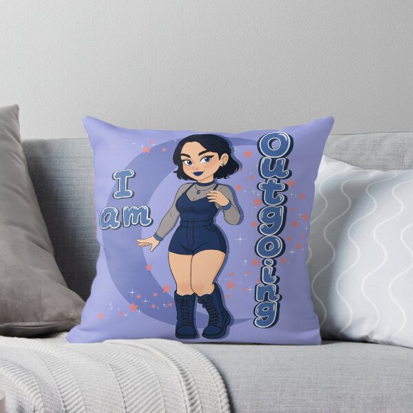 Item preview, "I Am Outgoing – Cute Gothic Girl Aesthetic Cartoon Illustration" designed and sold by IMYNO.