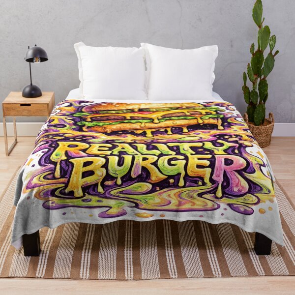 Item preview, Reality Burger: Psychedelic Trippy Neon Cheeseburger Surreal Groovy Art designed and sold by irfanshikh.