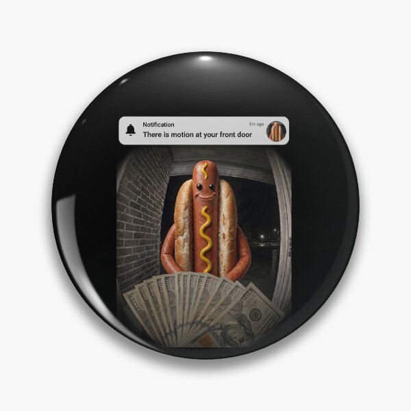 Item preview, Hot Dog Motion Alert Front Door Dog Joke designed and sold by elderberry.