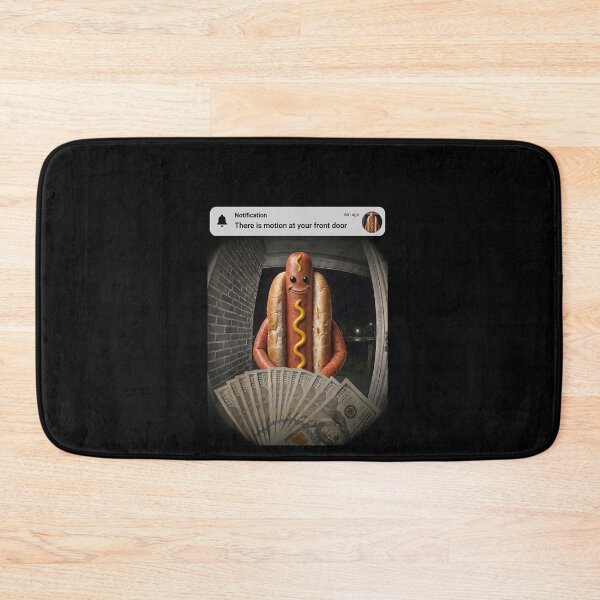 Item preview, Hot Dog Motion Alert Front Door Dog Joke designed and sold by elderberry.