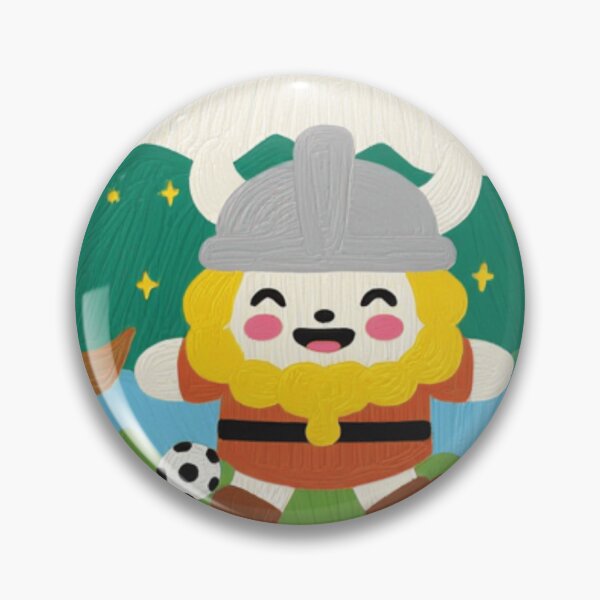 Item preview, Cute Soccer Viking Chibi - Nordic Football Mascot designed and sold by The Emoji Vibe.