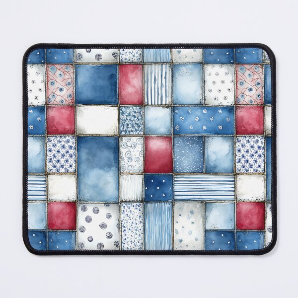 Item preview, Red, White, and Blue Patriotic Patchwork designed and sold by Boddicca.