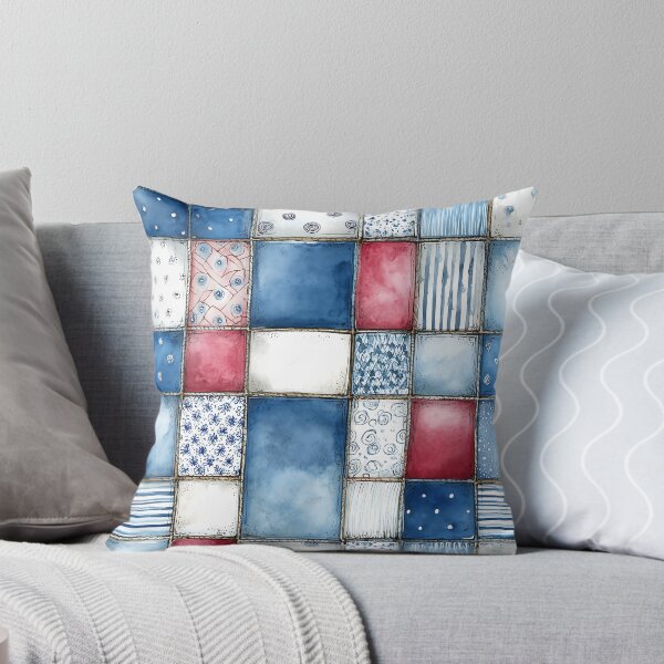 Item preview, Red, White, and Blue Patriotic Patchwork designed and sold by Boddicca.