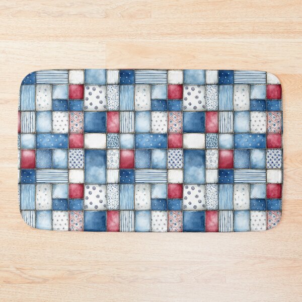 Item preview, Red, White, and Blue Patriotic Patchwork designed and sold by Boddicca.