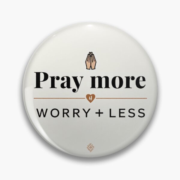 Item preview, Pray More, Worry Less – Christian Typography | Inspirational Faith Quote Design designed and sold by Alpha-Hood.