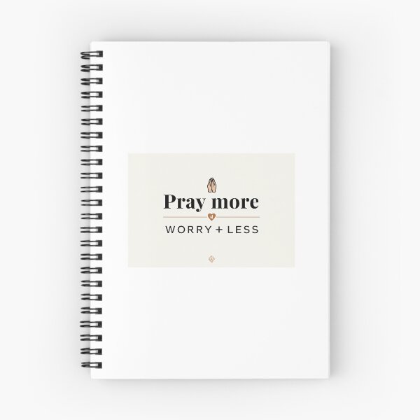 Item preview, Pray More, Worry Less – Christian Typography | Inspirational Faith Quote Design designed and sold by Alpha-Hood.