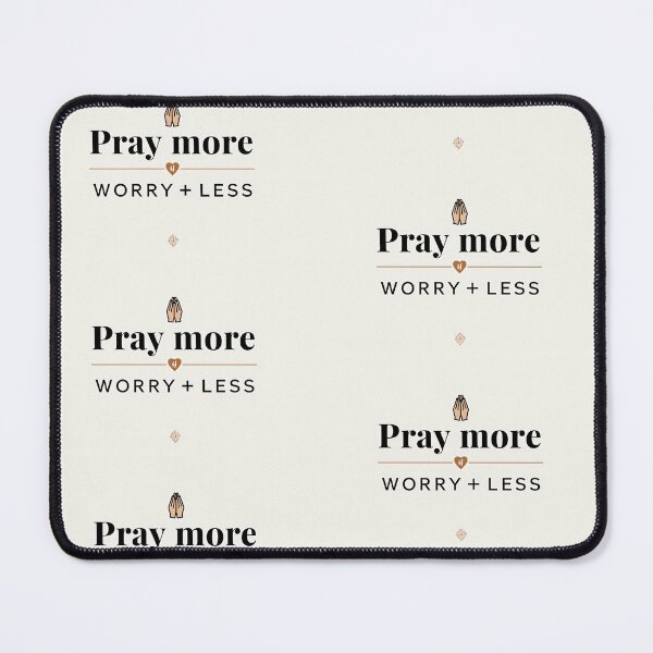 Item preview, Pray More, Worry Less – Christian Typography | Inspirational Faith Quote Design designed and sold by Alpha-Hood.