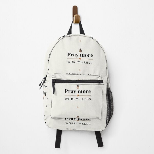 Item preview, Pray More, Worry Less – Christian Typography | Inspirational Faith Quote Design designed and sold by Alpha-Hood.