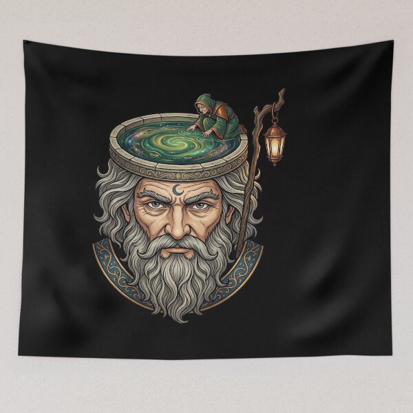 Item preview, Old Wizard With Frog On Hat Fantasy   designed and sold by TeeARTHY.