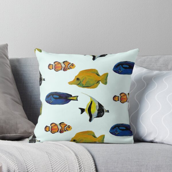 Artikelvorschau, Fischfreunde: Gelber Doktorfisch, Blauer Doktorfisch, Clownfisch, Wimpelfisch entworfen und verkauft von Mushroom-Lad.