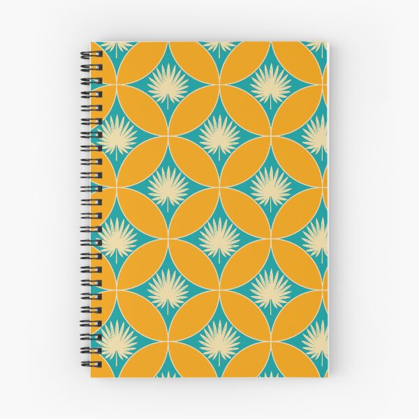 Item preview, Retro Sunburst Circles Teal & Gold Geometric Pattern designed and sold by StefanStudioArt.