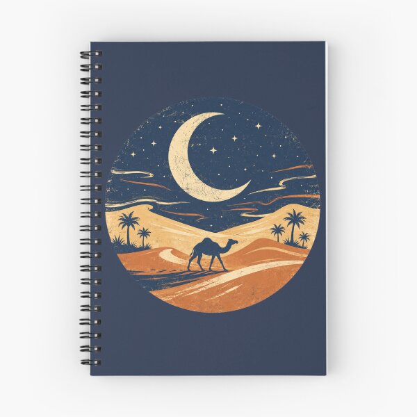 Item preview, Vintage Desert Night T-Shirt – Crescent Moon Camel Silhouette Retro Graphic Tee designed and sold by SnazzyStudio1 .