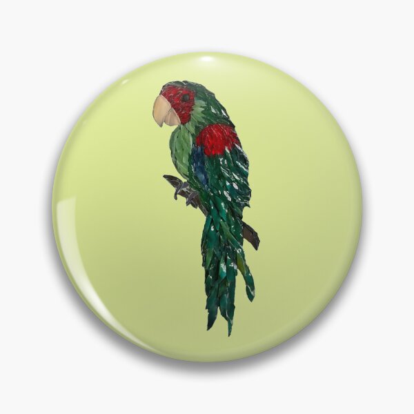 Item preview, Red-masked Parakeet Miniature Mosaic Bird designed and sold by SlickerStickers by Glass Gal.