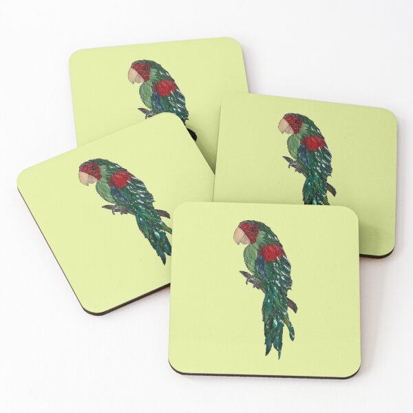 Item preview, Red-masked Parakeet Miniature Mosaic Bird designed and sold by Glass Gal.