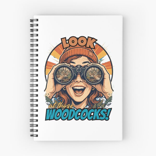 Item preview, Look at those woodcocks Retro Birdwatcher Girl - Woodcock Spotting Sunburst Art Birdwatching Pun Twitcher designed and sold by Neurospicy Trolls.