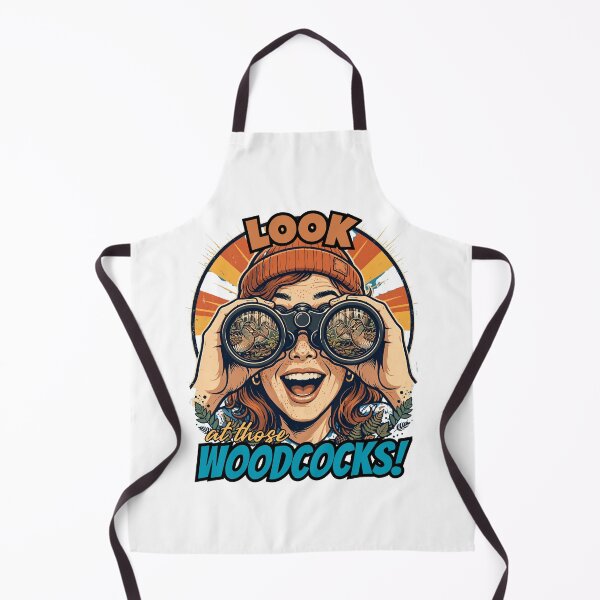 Item preview, Look at those woodcocks Retro Birdwatcher Girl - Woodcock Spotting Sunburst Art Birdwatching Pun Twitcher designed and sold by Neurospicy Trolls.