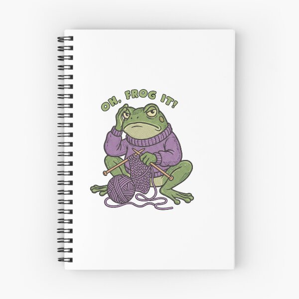 Item preview, Oh Frog It Funny Knitting Toad Yarn Pun designed and sold by TeeARTHY.