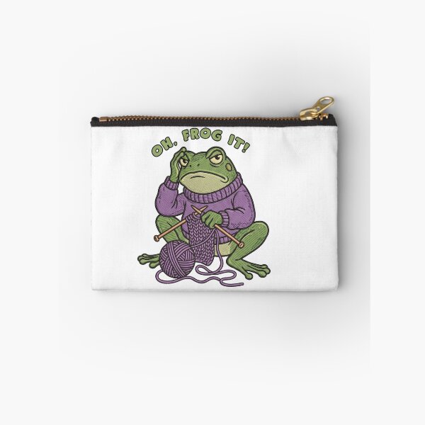 Item preview, Oh Frog It Funny Knitting Toad Yarn Pun designed and sold by TeeARTHY.