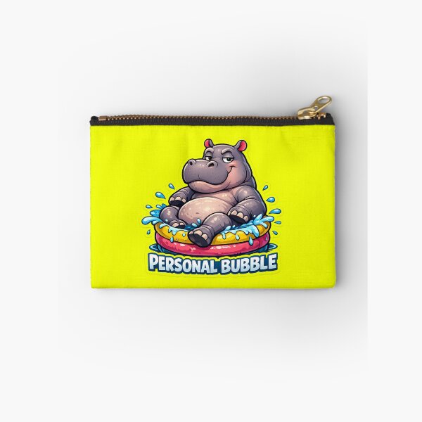 Item preview, Personal Bubble Funny Hippo Cute Animal Introvert Meme Design designed and sold by lazygum.