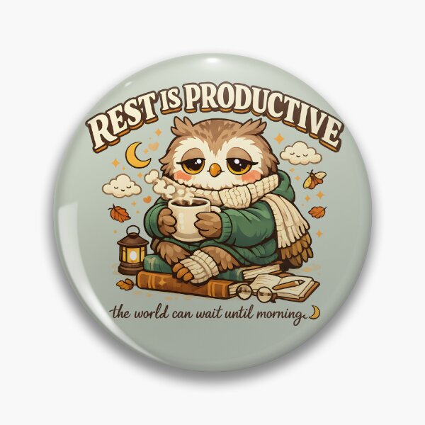 Item preview, Rest Is Productive Cute Sleepy Owl Hoodie Design  Cozy Introvert Owl Self Care Sticker designed and sold by  Artistry in Motion by MADsrecreation.