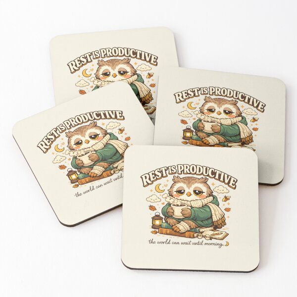 Item preview, Rest Is Productive Cute Sleepy Owl Hoodie Design  Cozy Introvert Owl Self Care Sticker designed and sold by  Artistry in Motion by MADsrecreation.