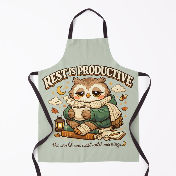 Item preview, Rest Is Productive Cute Sleepy Owl Hoodie Design Cozy Introvert Owl Self Care Sticker designed and sold by Artistry in Motion by MADsrecreation.