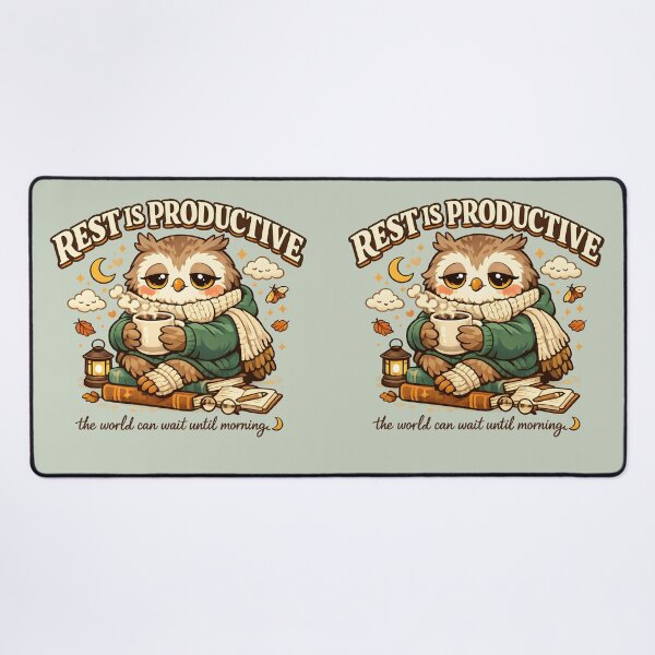 Item preview, Rest Is Productive Cute Sleepy Owl Hoodie Design  Cozy Introvert Owl Self Care Sticker designed and sold by  Artistry in Motion by MADsrecreation.