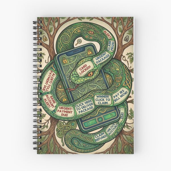 Item preview, The Smishing Serpent Cyber Guardian Art designed and sold by JessParkerPMP.