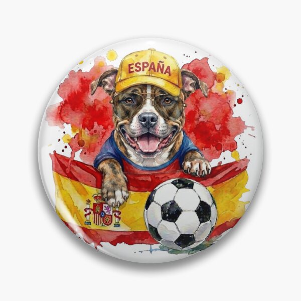 Item preview, Staffie Staffordshire bull terrier World Cup Spain Suppawter designed and sold by The Suppawters.