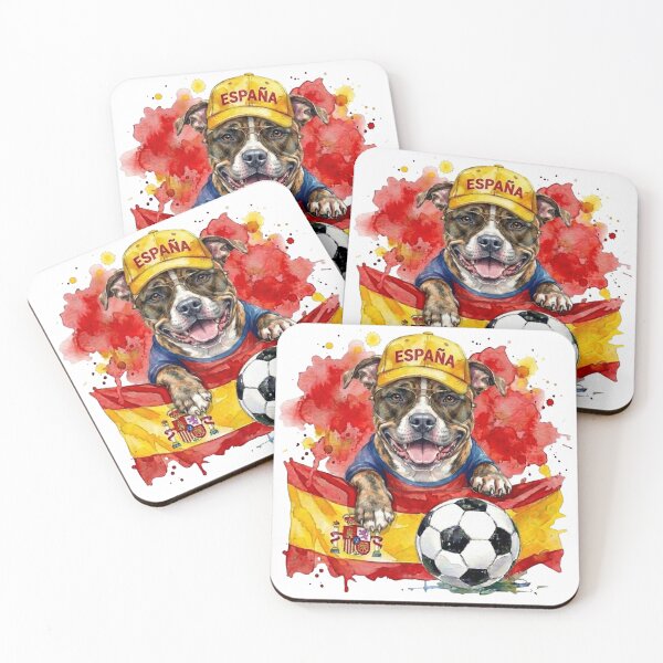 Item preview, Staffie Staffordshire bull terrier World Cup Spain Suppawter designed and sold by The Suppawters.