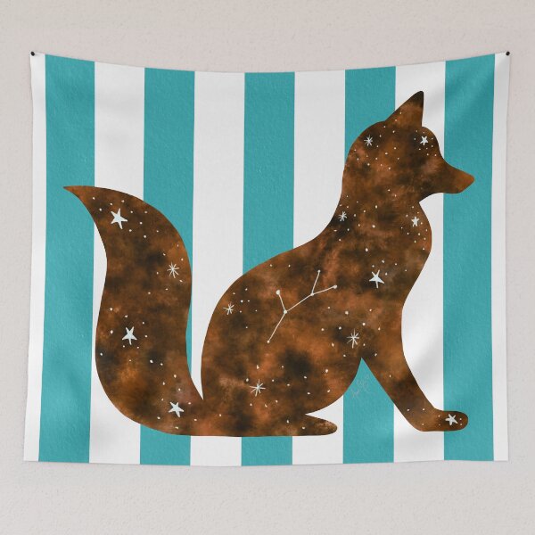 Item preview, Constellation watercolor fox designed and sold by Ana Gorozpe.