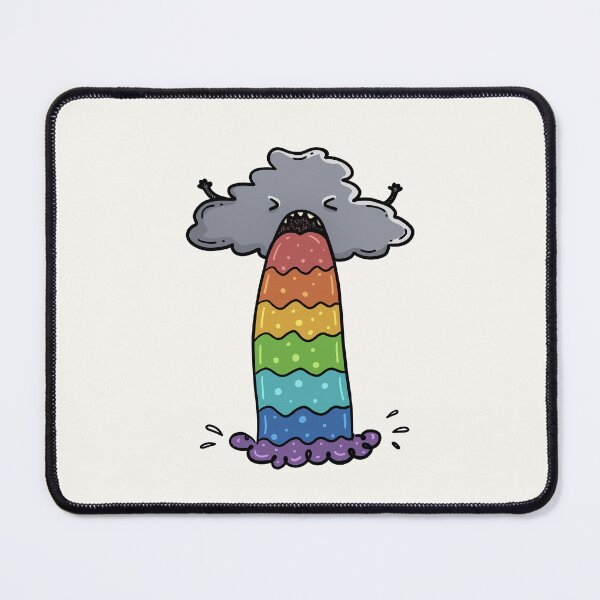 Item preview, Funny Rainbow Vomit Cloud Cartoon | Cute Weird Rainbow Puke Illustration designed and sold by Aida Drogan.