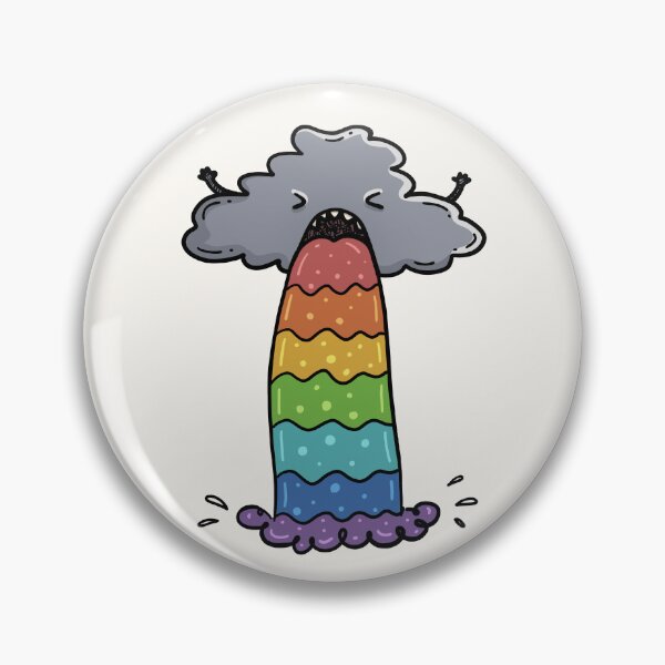 Item preview, Funny Rainbow Vomit Cloud Cartoon | Cute Weird Rainbow Puke Illustration designed and sold by Aida Drogan.