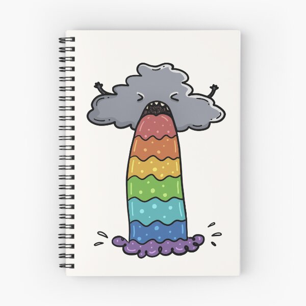 Item preview, Funny Rainbow Vomit Cloud Cartoon | Cute Weird Rainbow Puke Illustration designed and sold by Aida Drogan.