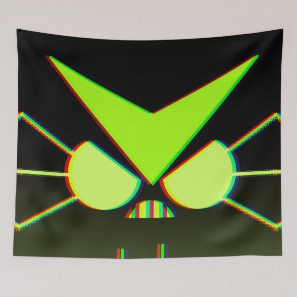Item preview, Evil Cyber Glitch Robot Face - Angry AI Malware Computer Virus Sticker designed and sold by William Cano.