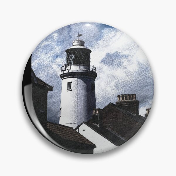 Item preview, Rain storm at Southwold Lighthouse pencil sketch designed and sold by stevepaint.