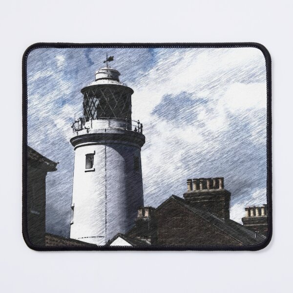 Item preview, Rain storm at Southwold Lighthouse pencil sketch designed and sold by stevepaint.