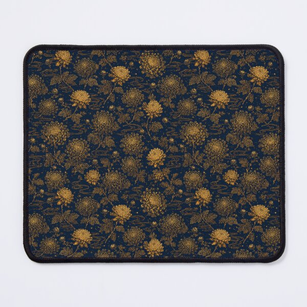 Item preview, Japanese Gold Chrysanthemum Seamless Pattern designed and sold by PatternFranzy.