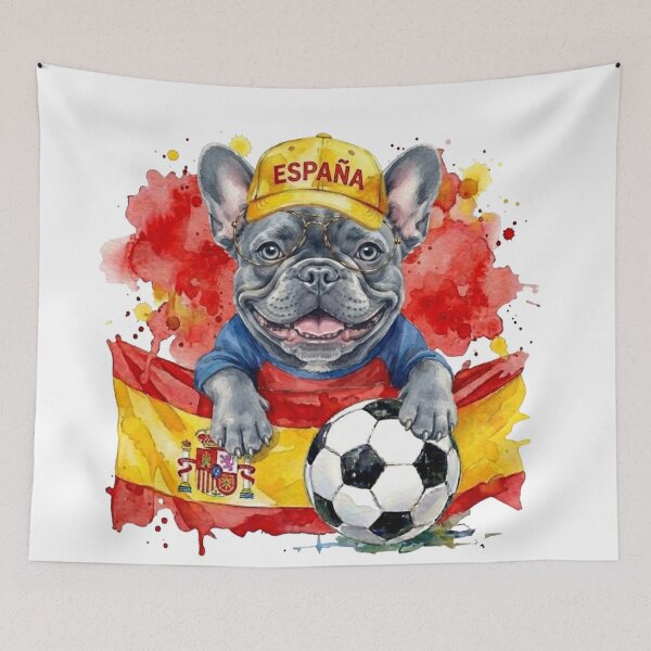 Item preview, French bulldog Frenchie World Cup Spain Suppawter designed and sold by The Suppawters.