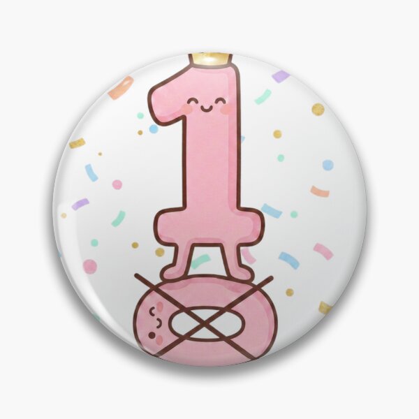 Item preview, Baby Bodysuit for a Girl's 1st Birthday - Kawaii Crown Confetti designed and sold by LitlleBianca.