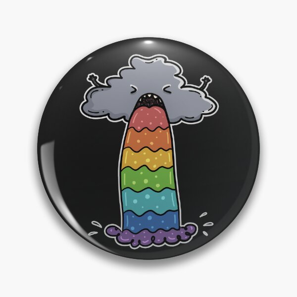 Item preview, Funny Rainbow Vomit Cloud Cartoon | Cute Weird Rainbow Puke Design for Black designed and sold by Aida Drogan.