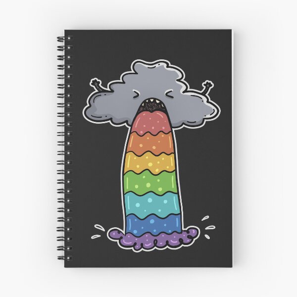 Item preview, Funny Rainbow Vomit Cloud Cartoon | Cute Weird Rainbow Puke Design for Black designed and sold by Aida Drogan.