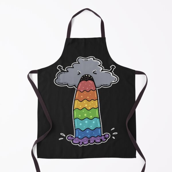 Item preview, Funny Rainbow Vomit Cloud Cartoon | Cute Weird Rainbow Puke Design for Black designed and sold by Aida Drogan.