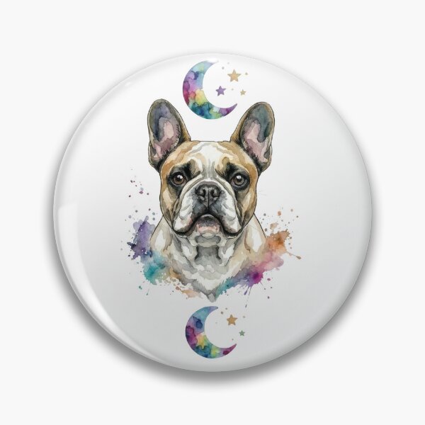 Item preview, French Bulldog Heart Portrait – Minimalist Vintage Frenchie Love Artwork designed and sold by shallia.