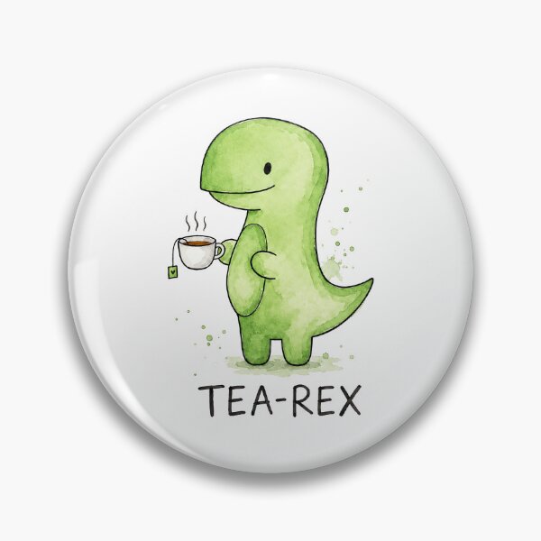 Item preview, Tea Rex Dinosaur Watercolor Cute Pun designed and sold by lvlupthreads.
