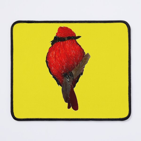 Item preview, Vermillion Flycatcher Miniature Mosaic Bird designed and sold by SlickerStickers by Glass Gal.