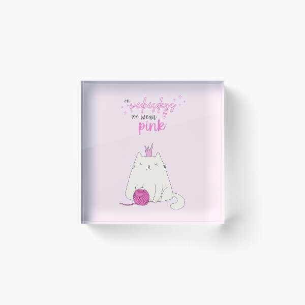 Item preview, Sassy Cat Mean Girls Quote: "On Wednesdays We Wear Pink", Animal Designs designed and sold by SpringTeaDesigns.